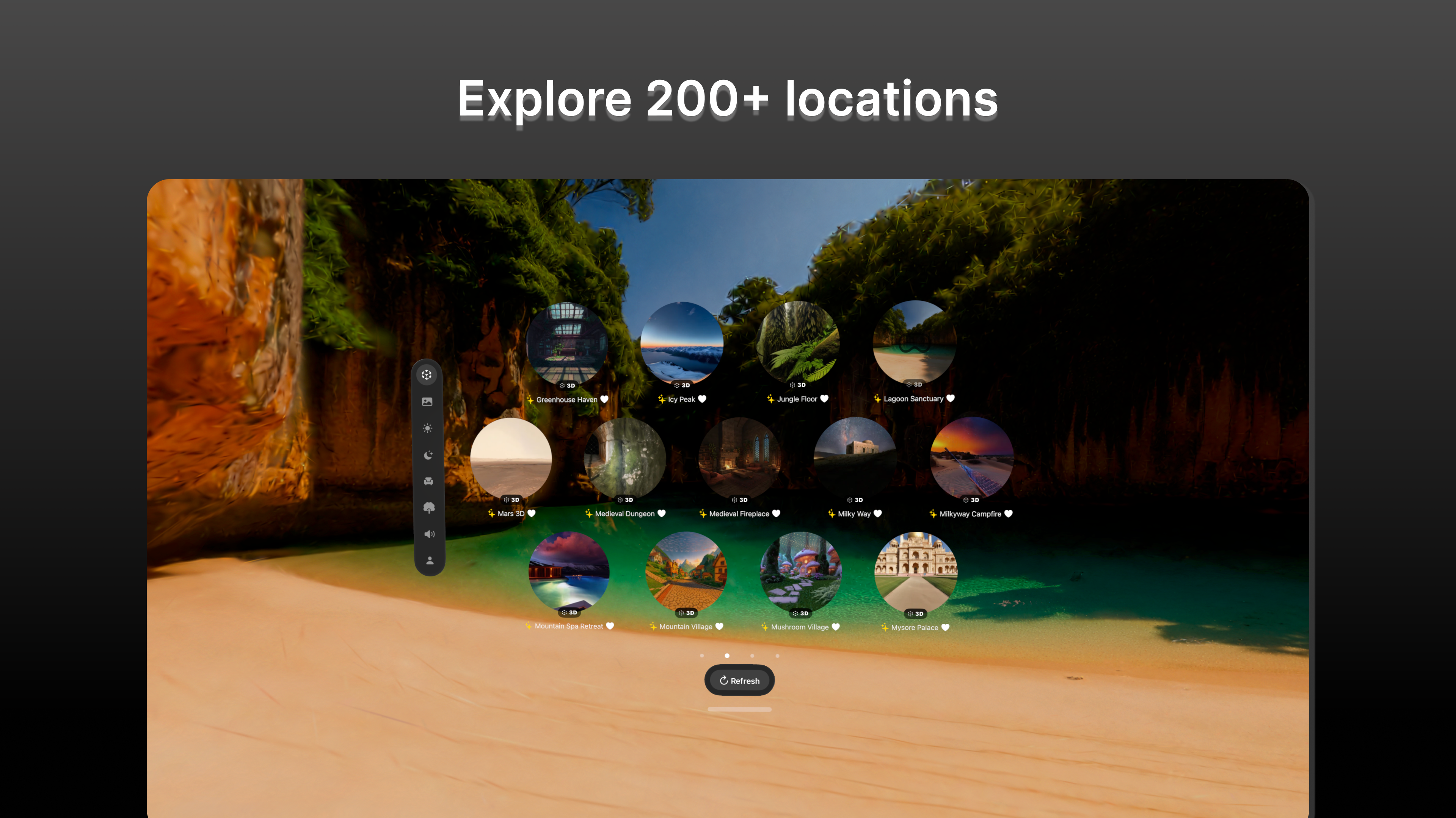 env immersive environments interface on Apple Vision Pro